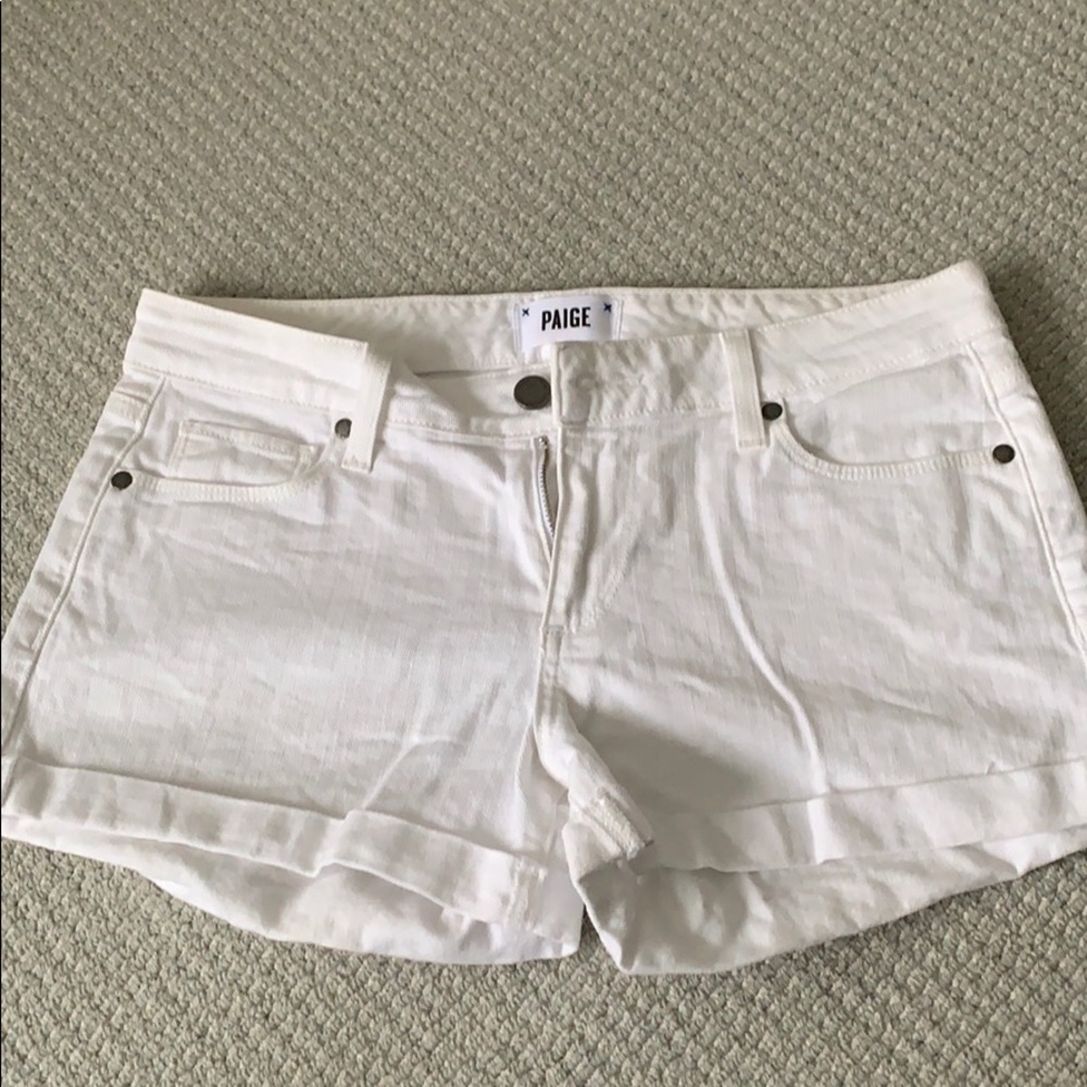 PAIGE White Jean Shorts